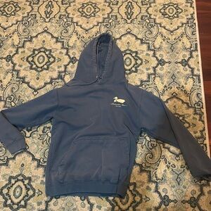 Palmetto moon Navy blue duck and dog hoodie